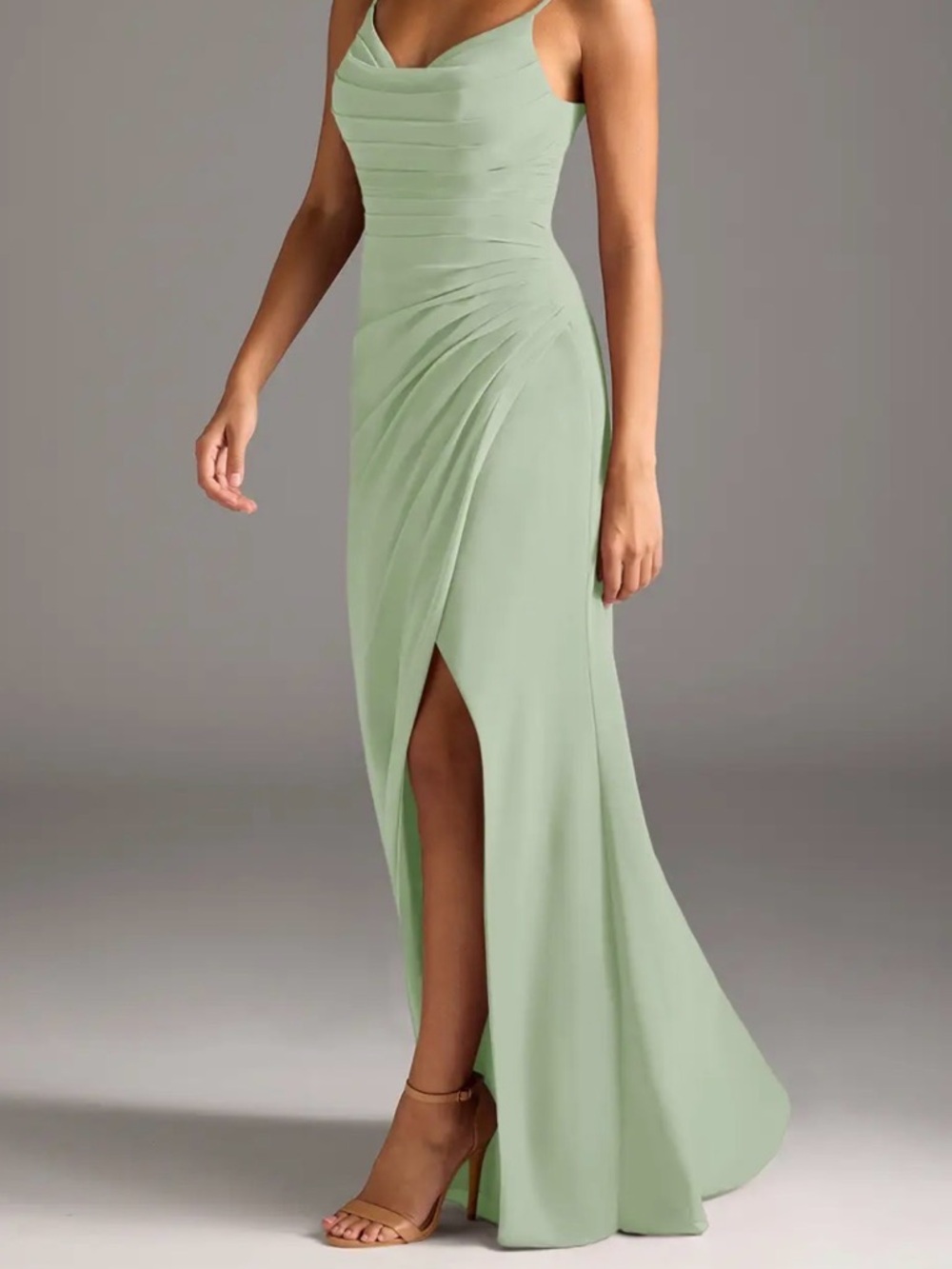 Azazie bridesmaids dress Deandre dusty sage size A6 dress